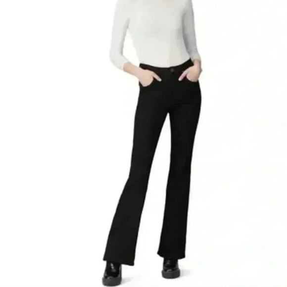 Universal Standard Flare Sava High Rise Jeans Black Size 00 NWT - Picture 1 of 9